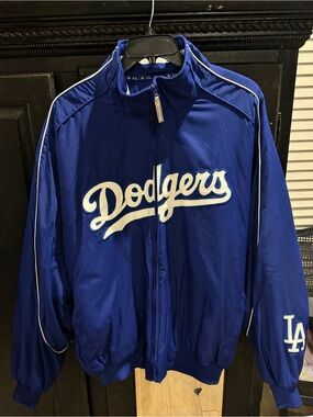 XXL LA Dodgers MLB Dugout Jacket EUC Royal Blue